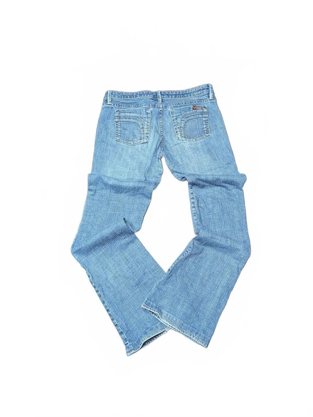 Y2K Fidelity Low Rise Flare Jeans Bootcut McBling Grunge 2000s Core Medium Wash